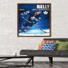 Trends International NHL Toronto Maple Leafs - Morgan Rielly 16 Wall Poster, 22.375" x 34", Mahogany Framed Version view 2