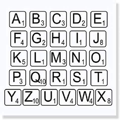Custom Decal Sticker Scrabble Letters with Frame Farmhouse Wall Dcor Option 3: 6-9 Letters
