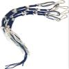 Holy Land Market Tzitzits Set of Four - White with Blue Thread, Messianic Tassels with Hanging Hooks, Royal Blue view 2