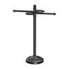 Gatco 1546MX Modern Round Base Freestanding Countertop S Style Towel Holder, Matte Black / 14.25" H x 8" W S-Shape Countertop Towel Rack/Hand Towel Holder for Bathroom, Kitchen view 2