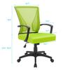 Furmax Office Chair Ergonomic Computer Desk Mesh Chair Mid Back Swivel Lumbar Support with Armrest (1, Cyan) view 3