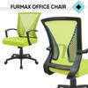 Furmax Office Chair Ergonomic Computer Desk Mesh Chair Mid Back Swivel Lumbar Support with Armrest (1, Cyan) view 4
