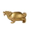2.6in Feng Shui Brass Dragon Turtle Longevity Fertility Turtle Statue Collectible Parents Gift ZD127 view 1