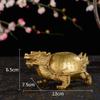 2.6in Feng Shui Brass Dragon Turtle Longevity Fertility Turtle Statue Collectible Parents Gift ZD127 view 2