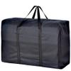 Extra Large Handy Storage Bag Waterproof Heavy Duty Oxford Travel Luggage Caddy Organizer Foldable Quilt Blanket Laundry Bag Weekender Duffel Space Saver Bag with Web Handle (Black, 160L) view 1