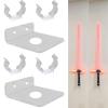 Pmsanzay 2 Pack, Universal Clear Acrylic Rack Lightsaber Display Wall Mount Light Saber Wall Rack Lightsaber Laser Sword Light Saber Wall Holder LED Light Saber Stand - Hardware Included. view 1