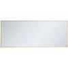 Elegant Decor Eternity 60" x 24" Contemporary Metal Frame Mirror in Brass view 4