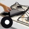 Jeffergarden Stove Burner Covers, 6 pcs Reusable Fiberglass Gas Burner Liners Black Non Stick Stove Top Protector for Kitchen Cooking view 3