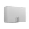 Prepac Elite 24" Wall Mounted Stackable Garage Cabinet in Light Gray view 1