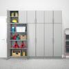 Prepac Elite 24" Wall Mounted Stackable Garage Cabinet in Light Gray view 2
