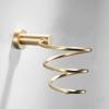 Hongbanlemp Brass Brushed Gold Hair Dryer Rack Sanitary Bathroom Bathroom Wall Mount view 4