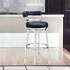 Armen Living Mardrid LCMABABSGR26 Counter Chair, Gray, 360 Rotation, Stainless Steel, Faux Leather Seat, Seat Height 26.0 inches (66 cm) view 2