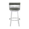 Armen Living Mardrid LCMABABSGR26 Counter Chair, Gray, 360 Rotation, Stainless Steel, Faux Leather Seat, Seat Height 26.0 inches (66 cm) view 4