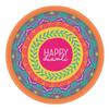 amscan 542413 Diwali Dessert Paper Plates 18cm-8 Pcs view 1