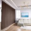 TWOPAGES Ceiling Track Room Divider Curtain Kit with Blackout Curtain, x-Large A, 9ft to 12ft Wide x 8ft Tall(1 Panel, 12.5ft Wide by 8ft Tall, Chocolate) view 1
