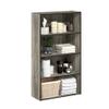 Furinno PASIR Book Shelf, 4-Tier Bookshelf, Bookcase with Open Shelf, 9.4 x 23.6 x 41.7, for Living Room, Bedroom, Home Office, French Oak view 1