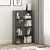 Furinno PASIR Book Shelf, 4-Tier Bookshelf, Bookcase with Open Shelf, 9.4 x 23.6 x 41.7, for Living Room, Bedroom, Home Office, French Oak view 2
