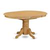 East West Furniture AVAB5-OAK-55 5 Piece Dining Set Includes an Oval Dining Room Table with Butterfly Leaf and 4 Oasis Blue Faux Leather Upholstered Parson Chairs, 42x60 Inch, Oak view 3