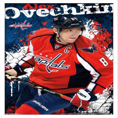 Trends International NHL Washington Capitals - Alex Ovechkin 13 Wall Poster, 22.375" x 34", White Framed Version