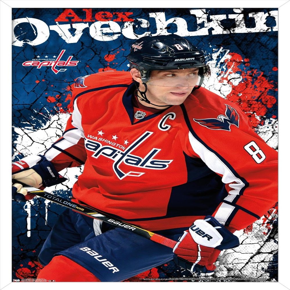 Trends International NHL Washington Capitals - Alex Ovechkin 13 Wall Poster, 22.375" x 34", White Framed Version