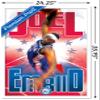 Trends International NBA Philadelphia 76ers - Joel Embiid Wall Poster, 22.375" x 34", White Framed Version view 3