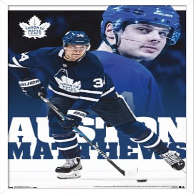 Trends International NHL Toronto Maple Leafs - Auston Matthews 17 Wall Poster, 34L x 22.4W, White Framed Version