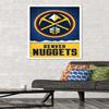 Trends International NBA Denver Nuggets - Logo 18 Wall Poster, 22.375" x 34", White Framed Version view 2