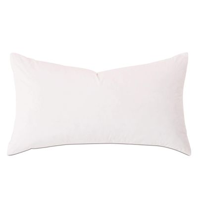 14x22 Luxury Hypoallergenic 50/50 Fluffy Feather Poly Mix Rectangular Pillow Insert, 100% Cambric Cotton Shell, Never Vacuum-Packed, Odorless, Made in USA