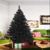 The Perfect Holiday Perfect Holiday 7' Black Canadian Pine Christmas Tree | 855 Tips, Dia 51" | Includes Metal Stand,PVC-7BLK view 2