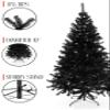 The Perfect Holiday Perfect Holiday 7' Black Canadian Pine Christmas Tree | 855 Tips, Dia 51" | Includes Metal Stand,PVC-7BLK view 4