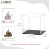 LASOA Acrylic Display Case  Display Box for Collectibles, Figures, Memorabilia, Clear Showcase with Black Base, Self-Assembly Display Container, 10x10x10inch view 2