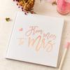 Calculs Polaroid Bridal Shower Guest Book From Miss To Mrs Bachelorette Party Picture Book 8.5 Square Blank Pages, White Cover Rose Gold Foil Stamping view 1