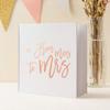Calculs Polaroid Bridal Shower Guest Book From Miss To Mrs Bachelorette Party Picture Book 8.5 Square Blank Pages, White Cover Rose Gold Foil Stamping view 3