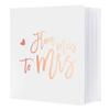 Calculs Polaroid Bridal Shower Guest Book From Miss To Mrs Bachelorette Party Picture Book 8.5 Square Blank Pages, White Cover Rose Gold Foil Stamping view 4