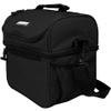 Patriot Coolers Duo Lunch Bag - 15 Can Lunch Cooler With Dual Compartments And Convenient Carry Strap (Black) view 2