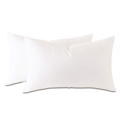 Plankroad Home Dcor 20x59 Luxury Hypoallergenic 50/50 Fluffy Feather Poly Mix Rectangular Grand Queen Pillow Insert, 100% Cambric Cotton Shell, Never Vacuum-Packed, Odorless, Made in USA, Set of 2