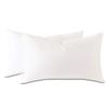 Plankroad Home Dcor 20x59 Luxury Hypoallergenic 50/50 Fluffy Feather Poly Mix Rectangular Grand Queen Pillow Insert, 100% Cambric Cotton Shell, Never Vacuum-Packed, Odorless, Made in USA, Set of 2 view 1