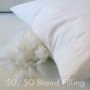 Plankroad Home Dcor 20x59 Luxury Hypoallergenic 50/50 Fluffy Feather Poly Mix Rectangular Grand Queen Pillow Insert, 100% Cambric Cotton Shell, Never Vacuum-Packed, Odorless, Made in USA, Set of 2 view 3