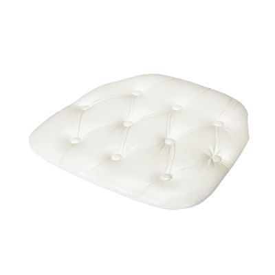 Commercial Seating Products White Tufted Vinyl Cushions Chairs, 6-Pack