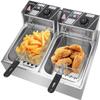 5000W 12 Liter Electric Countertop Deep Fryer Dual Tank view 1