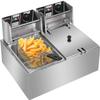 5000W 12 Liter Electric Countertop Deep Fryer Dual Tank view 2