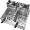 5000W 12 Liter Electric Countertop Deep Fryer Dual Tank view 3