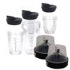 2 Replacement Blade with 6 Fins Plastic Gear on Bottom(FEMALE FINS ONLY) of Blade Assembly with12oz/18oz/24oz cup and spout lid for nutri ninja BL451 30 DOB/BL455 30 DOB/BL456 BRN 30 DOB/BL482 30 DOB view 1