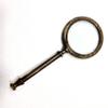Marine Nautical Store Vintage Brass Handheld Magnifying Glass 4" Magnifier Table Top with Brown Leather Case view 2