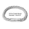 uxcell Magnetic Curtain Tiebacks 20.9 Inch Curtain Holdbacks Window TieBack Clips Decorative Rope Curtain Holdback Holder Gray view 3