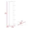 Tuhome Urano Mirror Linen Cabinet with Four Internal Shelves, Five External Display Shelves, Spacious Single-Door Compartment and Modern Tall Storage Design for Bathroom, Kitchen, Bedroom or Multifun view 3