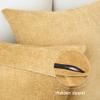 Encasa XO Thick Chenille Throw Pillow Covers Set of 2 | Mustard - (16"x16") (40x40 cm) | Decorative Accent Square Throw Pillow Cases for Couch, Home Decor, Sofa view 3