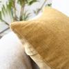Encasa XO Thick Chenille Throw Pillow Covers Set of 2 | Mustard - (16"x16") (40x40 cm) | Decorative Accent Square Throw Pillow Cases for Couch, Home Decor, Sofa view 4