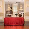 Juya Delight 60" x 102" Red Sequin Tablecloth Rectangle Sequin Table Cover for Wedding Birthday Party Festival Ceremony Cake Dessert Table view 4