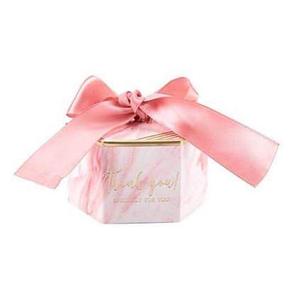 30 Pcs Party Favor Candy Boxes with Ribbons Paper Sweets Gift Boxes for Wedding Birthday Christmas Baby Shower Graduation Party Favors Ribbon Decoration (Pink)